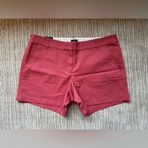 J. Crew 5” Stretch Chino Shorts Red NWT